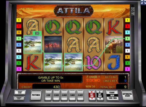 Игровой автомат Attila - атмосфера Римской Империи в казино Вулкан